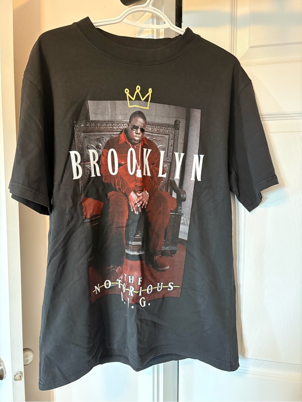 Brooklyn Graphic Tee with Red Accent - Men's Black Shirt